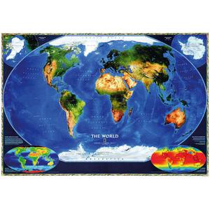 National Geographic Satelliet wereldkaart (Engels)