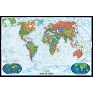 National Geographic Decoratieve wereldkaart (Engels)