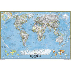 National Geographic Wereldkaart (279 x 193 cm)
