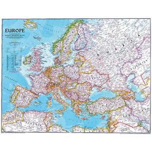 National Geographic continentkaart Europa, politiek (Engels)