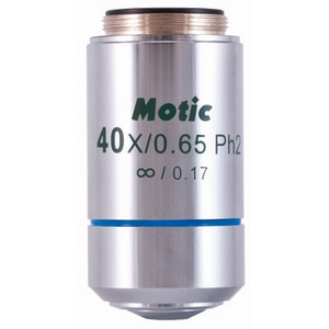 Motic CCIS plan-achromatisch faseobjectief positief EC-H PLPH, 40x/0,65 (veer) (WD=0,5mm)