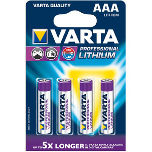 Varta Micro (AAA) Professional  lithiumbatterij, set van 4