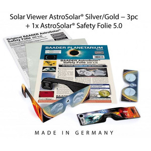 Baader Zonnefilters: 3xAstroSolar® Silver/Gold glazen en 1xAstroSolar filterfolie zonder vatting
