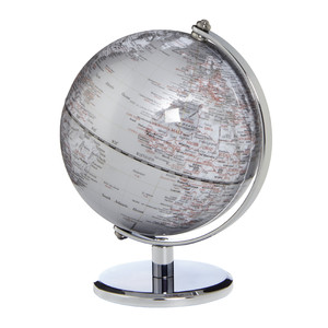emform Gagarin globe, zilver (Engels) 13cm