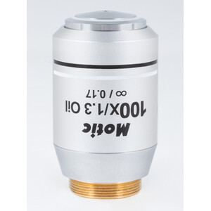Motic Objectief CCIS® Plan FLUOR Objektiv PL UC FL, 100X / 1.3 (Feder/Öl), wd 0.1mm, infinity