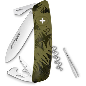 SWIZA Messen Zwitsers zakmes C03, SILVA Camo Farn kaki