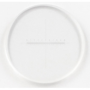 Motic Micrometerplaat Streepplaat 100/10mm, dradenkruis, Ø: 21mm (RedLine200)