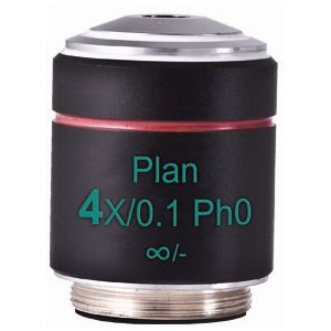 Motic Objectief PL Ph, CCIS, plan, achro phase 4x/0.10, w.d.12.6mm Ph0 (AE2000)