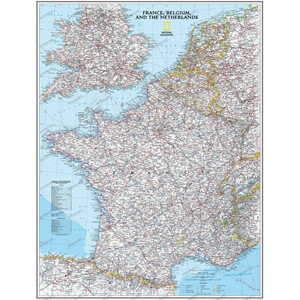 National Geographic Kaart France laminated