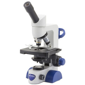 Optika Microscoop B-62, mono, 40-400x, LED, Akku, Kreuztisch