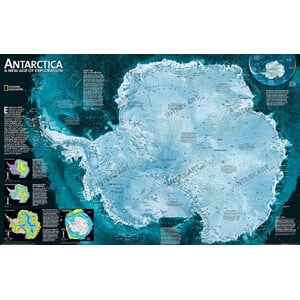 National Geographic continentkaart Antarctica (Engels)