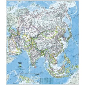 National Geographic Continentkaart Azië politiek (Engels)