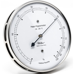 Fischer Weerstation Haarhygrometer Roestvrij staal
