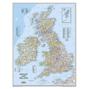 National Geographic Kaart Regional map British Islands (laminated)
