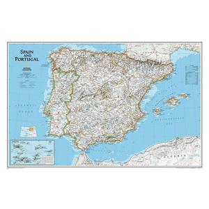 National Geographic Kaart Spanje en Portugal (Engels)