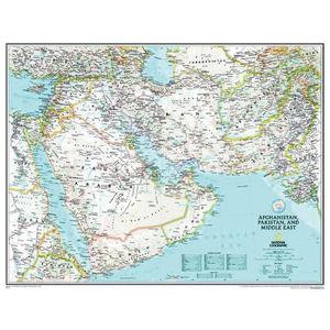 National Geographic Regionale kaart Afghanistan, Pakistan en het Midden-Oosten (Engels)
