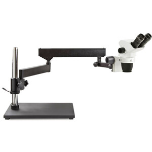 Euromex Stereo zoom microscoop NZ.1902-A, 6.7x to 45x with articulated stand, base plate, w.o.illumination, bino