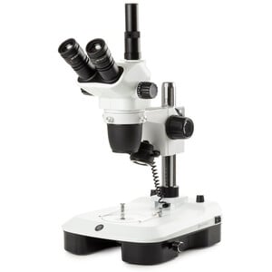 Euromex Stereo zoom microscoop NZ.1703-M, 6.5-55x, Säule,  Auf-u. Durchlicht, trino, Spiegel f. Dunkelfeld, Embryologie