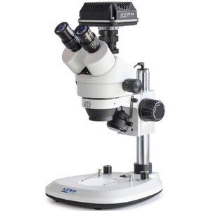 Kern Microscoop OZL 466C832, Greenough, Säule, 7-45x, 10x/20, Auf-Durchlicht, Ringl., 3W LED, Kamera 5MP, USB 3.0