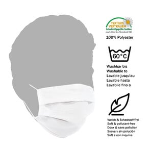 Masketo Mondmasker, polyester, wit