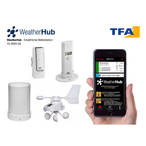 TFA Weerstation Wetterstation-Set mit Klima, Regen & Windsender WEATHERHUB