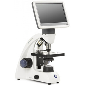 Euromex Microscoop MicroBlue, MB.1001-LCD, 5,6 inch LCD-scherm, achr. 4/10/S40x Lenzen, DIN 35mm perf., 40x - 400x, LED, 1W, gewoon specimen stage