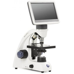 Euromex Microscoop MicroBlue, MB.1051-LCD, 5.6 inch LCD Bildschirm, Achr. 4/10/S40x Objektive, DIN 35mm perf., 40x - 400x, LED, 1W, Kreuztisch