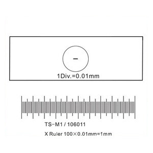 ToupTek Objectmicrometer, lijnen (X) 1mm/100 div.x0.01mm