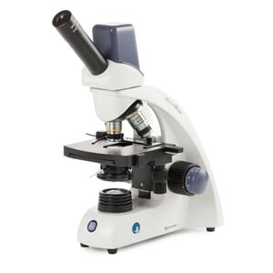 Euromex Microscoop MicroBlue, MB.1655-5, mono, DIN 160, achro, 40x-600x, 10x/18, Dl, digitaal, accu, LED, 1W
