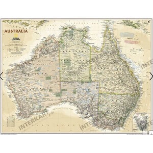 National Geographic Continentkaart Australië (77 x 69 cm)