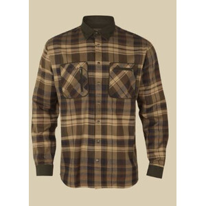 Härkila Pajala overhemd, beige met bruin, maat S