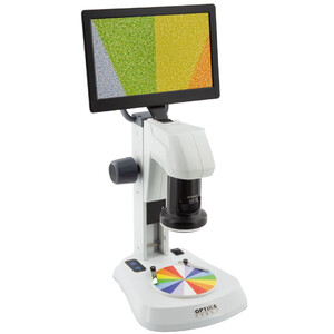 Optika , Microscoop, SFX-85V, Digitaal zoomen, 9" monitor, 8x-54x, LED, invallend en doorgelaten licht