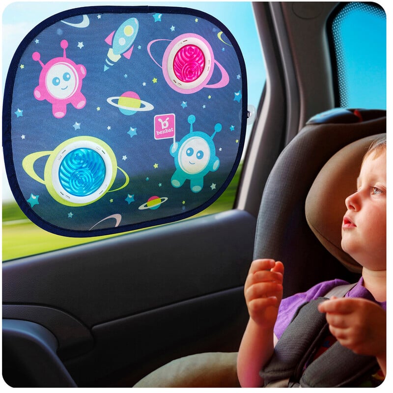 Benbat zonnebescherming voor in de auto voor kinderen (44 x 38 cm) 2 stuks