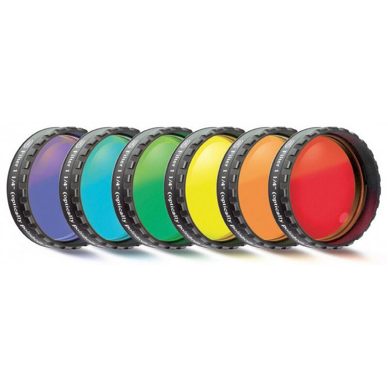 Baader Oculair filterset, 1,25", 6 kleuren (planoptisch gepolijst)