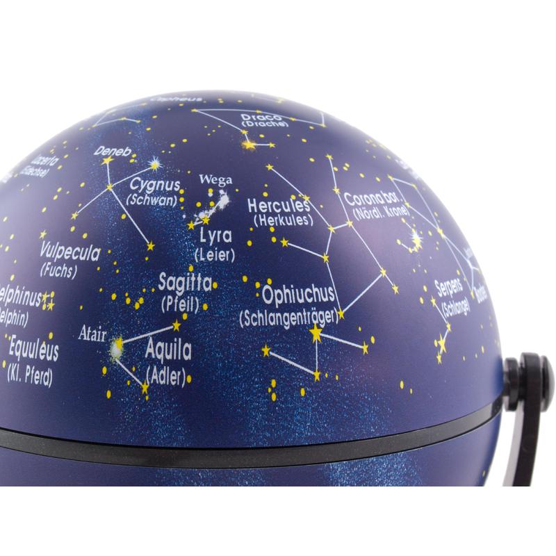 Stellanova Draaibare globe sterrenhemel met IQ-Quiz (Duits) 10cm