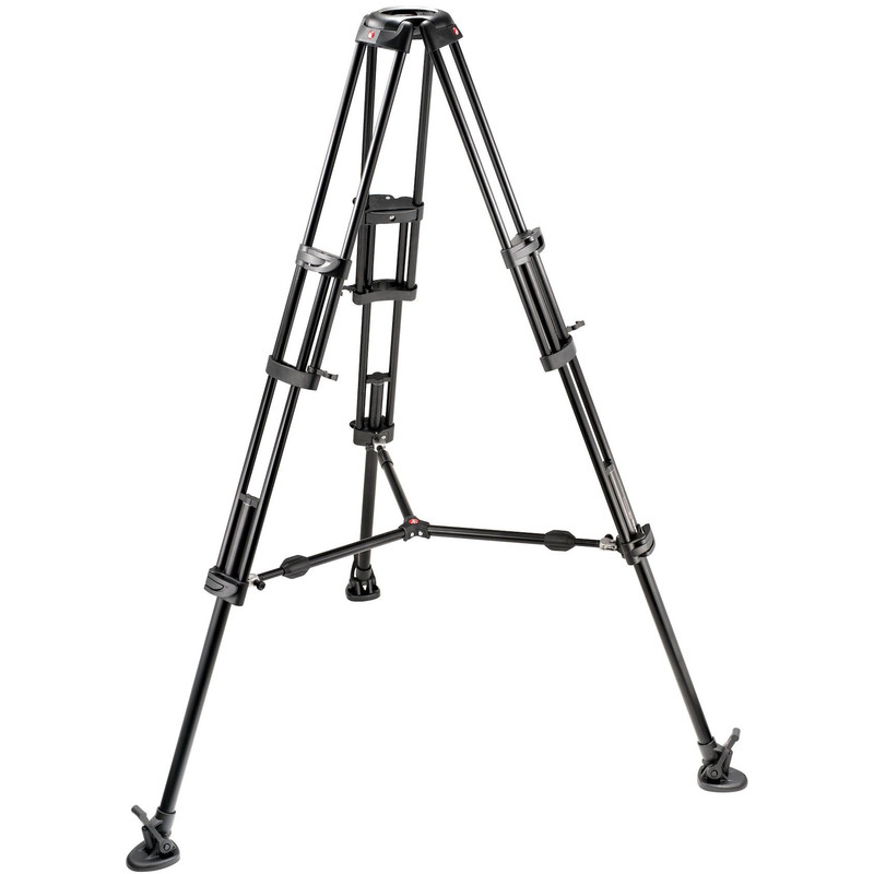 Manfrotto Aluminium statief 545B MPRO met nivelleer-halfkogel 100mm en mid-level spreider