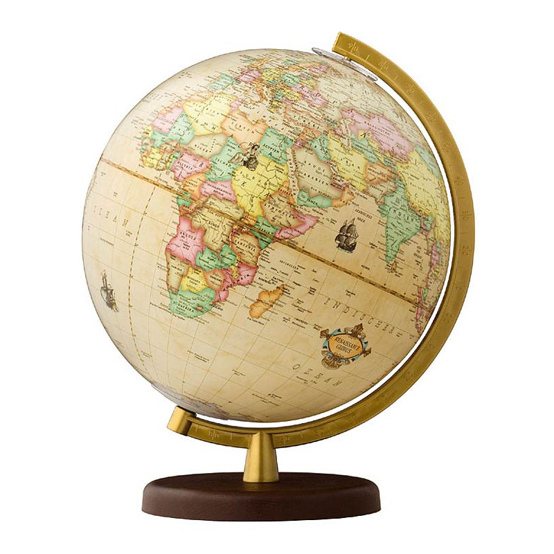 Columbus Renaissance globe, verlicht (Engels) 26cm