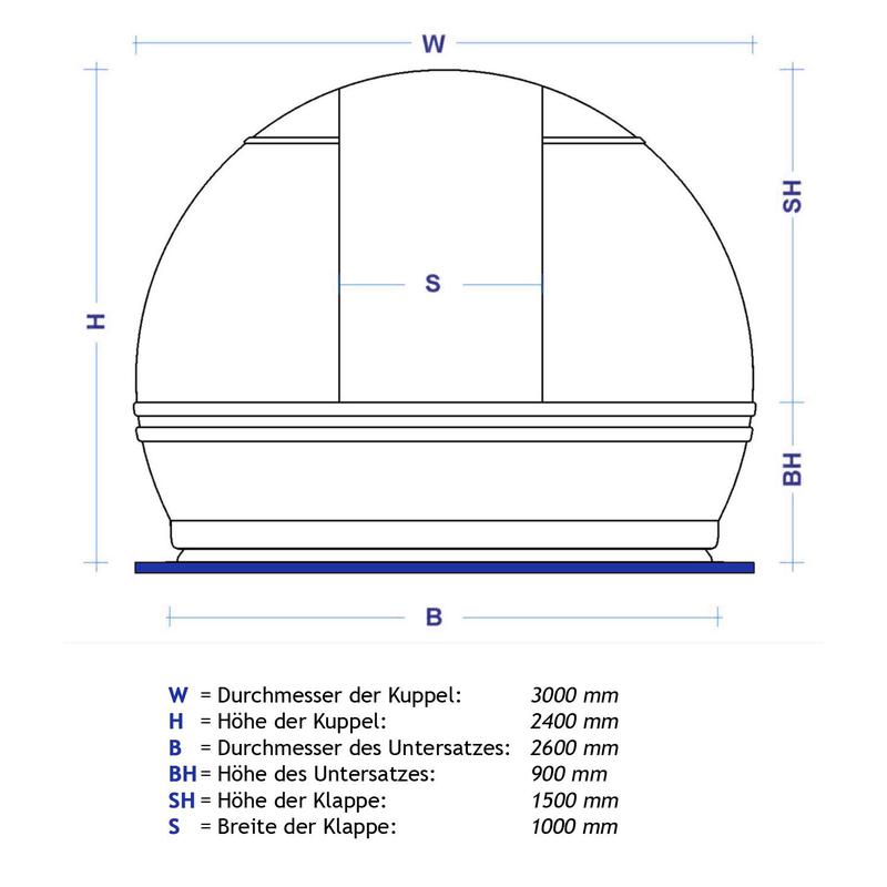 Omegon V3 sterrenwachtkoepel, 3m diameter