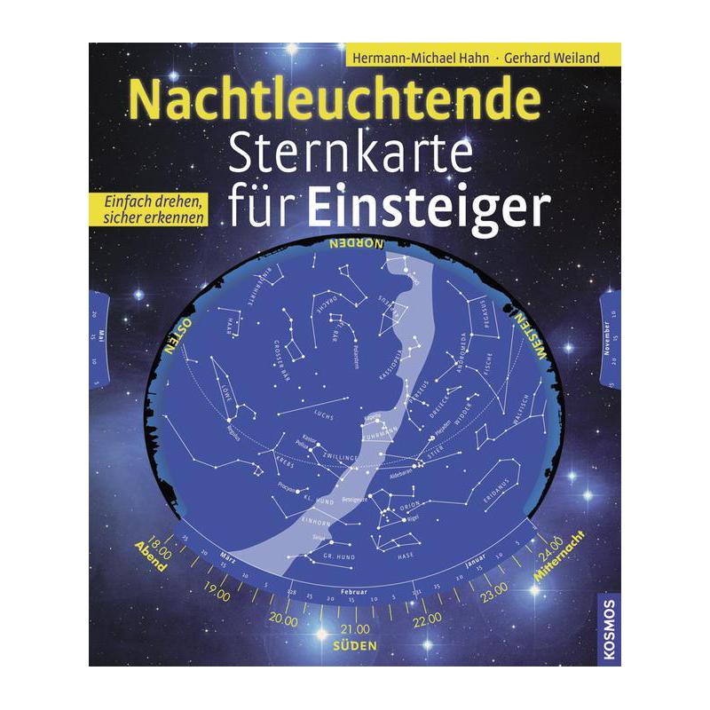 Kosmos Verlag Sterrenkaart Nachtleuchtende Sternkarte für Einsteiger (Duits)