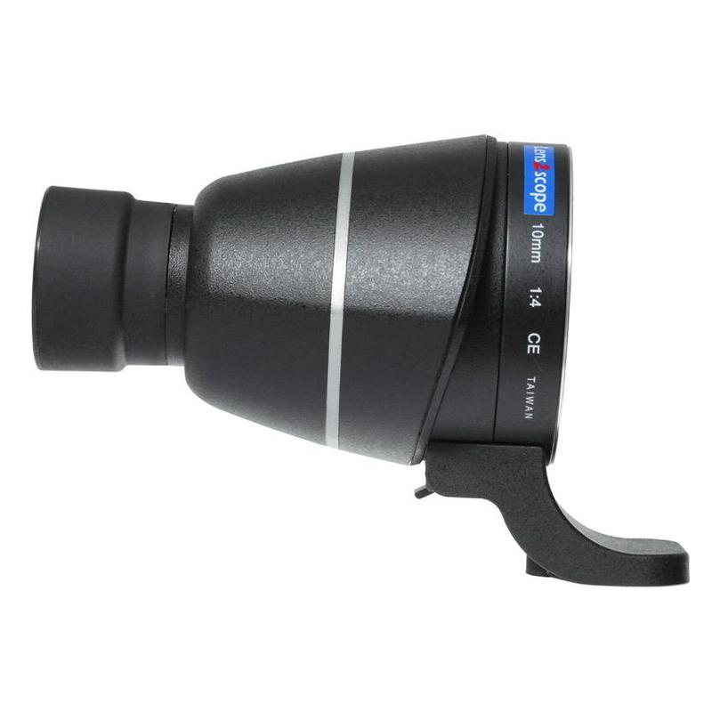 Lens2scope , voor Nikon F, zwart, rechte inkijk