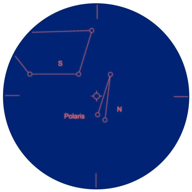 Explore Scientific ES zoeker 8x50, gehoekte inkijk, met Amici-prisma en poolgravure