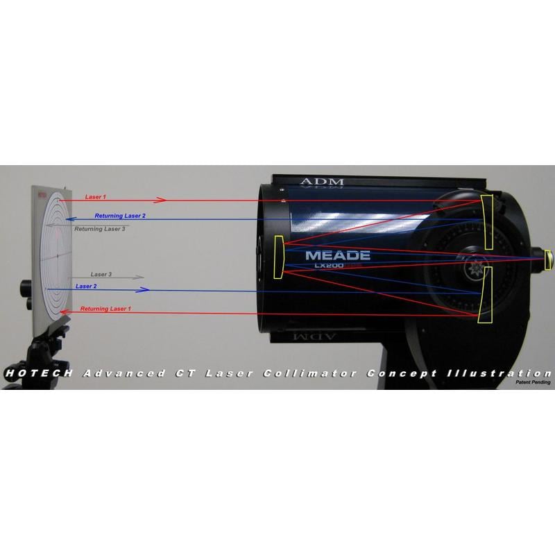 Hotech Geavanceerde CT lasercollimator, voor 2" focuser, met fijnregeling