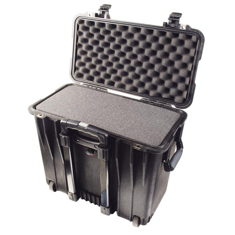 PELI Koffer M1440, zwart, incl. schuimrubber, incl. wieltjes