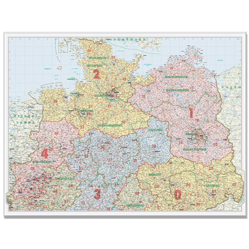 Bacher Verlag Postcodekaart Noord-Duitsland, 1:500.000 (Duits)
