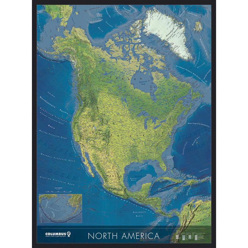 Columbus Continentkaart Noord-Amerika KK2021NA (Engels)