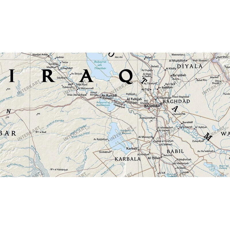 National Geographic Kaart Irak (Engels)