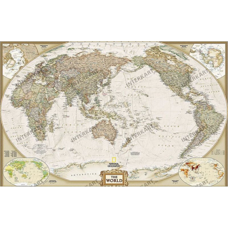 National Geographic Wereldkaart Antieke (185x122)