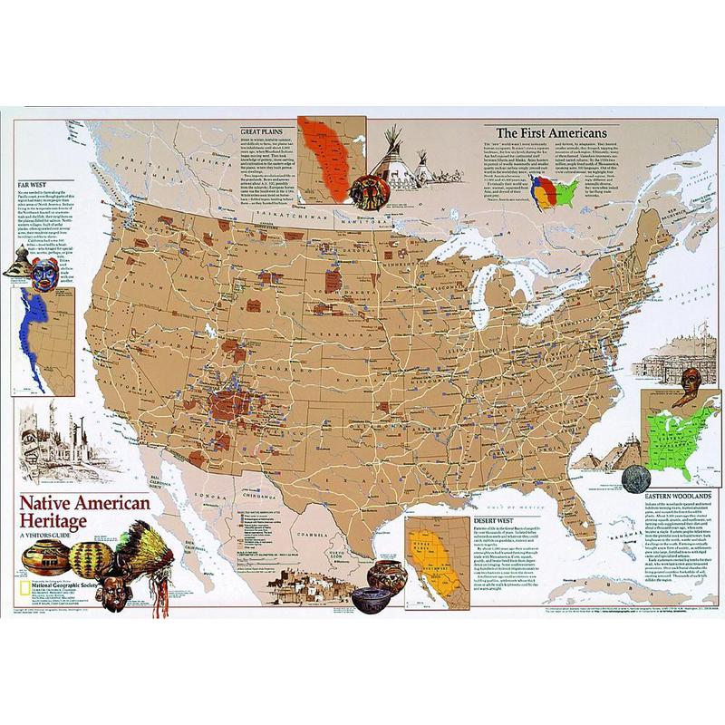 National Geographic Kaart Amerikaans erfgoed