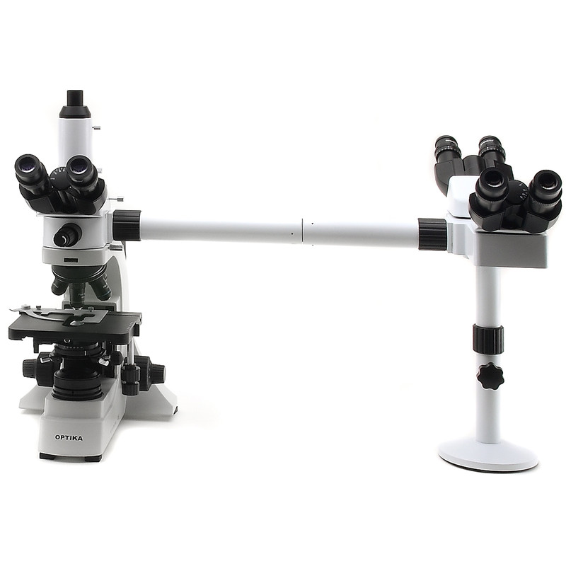 Optika B-500Ti-3, discussiemicroscoop, 3 koppen, trinoculair, 1000x, LED