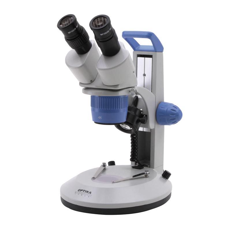Optika Stereo microscoop LAB10, op- en doorvallend licht, 20x-40x, LED